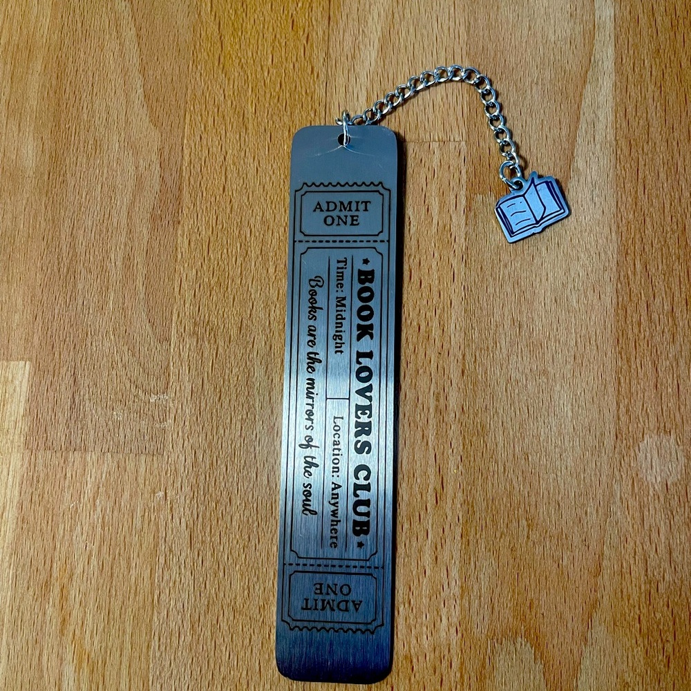 Book Lovers Club Silver Bookmark - Picture 3 of 3